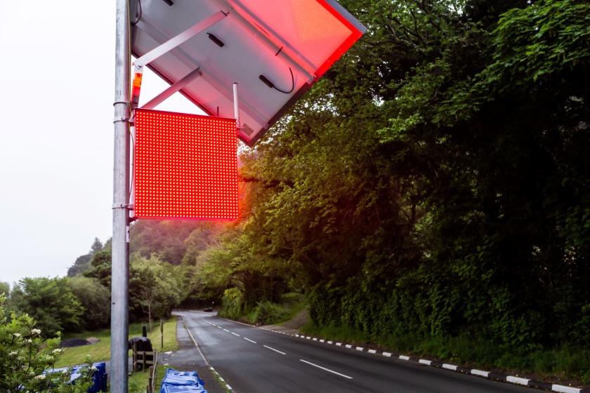 The Electronic Red Flag Boards Are Around The TT Course